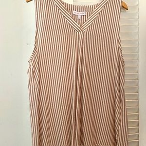 Sleeveless  Striped Top